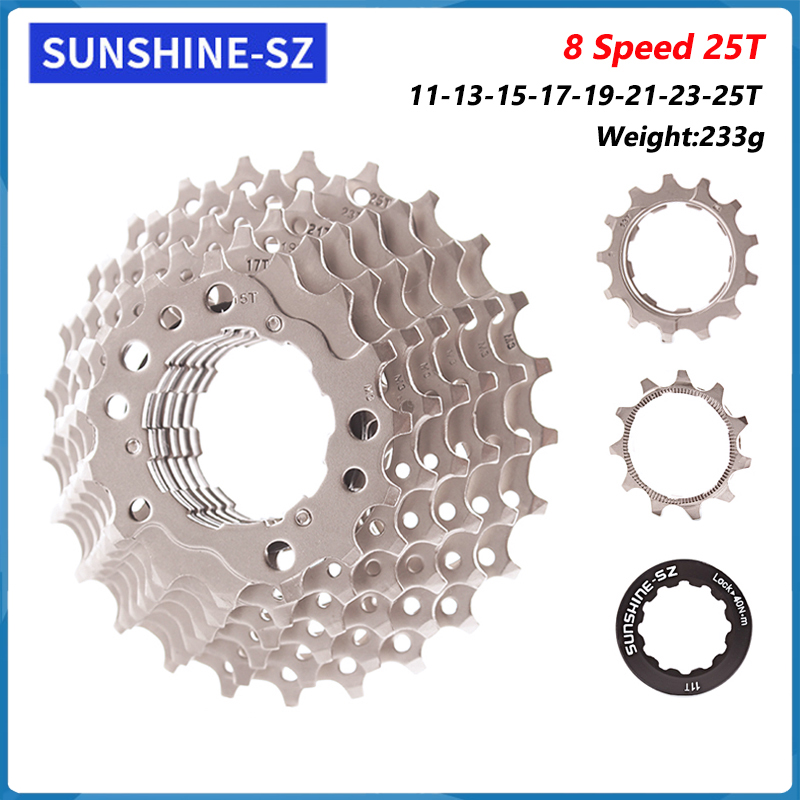 Sunshine Road Bike Cassette 8 9 10 11 Speed Cogs Bicycle Cassette Road Bike Freewheel Sprocket