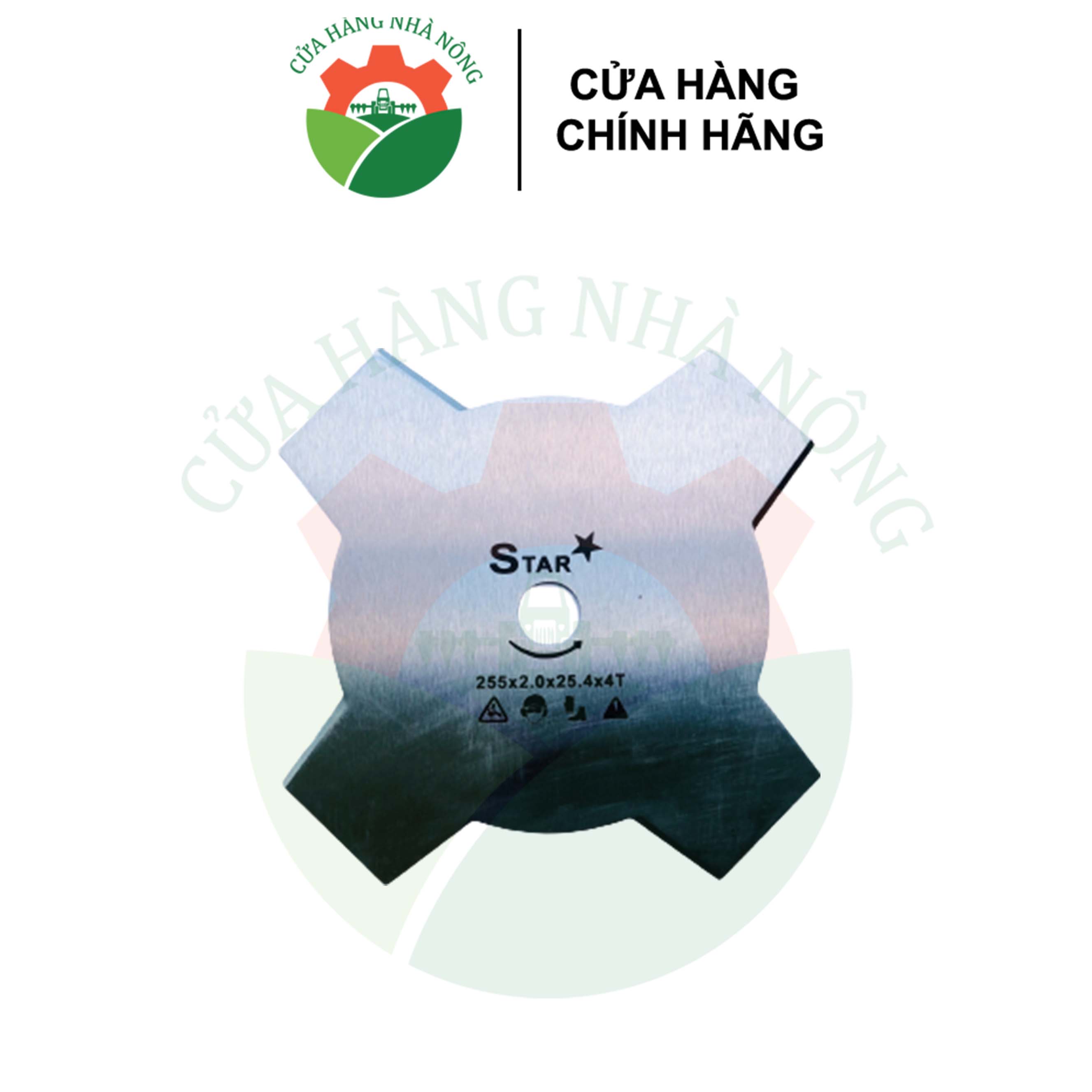 Lưỡi dao cắt cỏ 4 cạnh 4T x 2.0 hiệu STAR chất lượng tốt