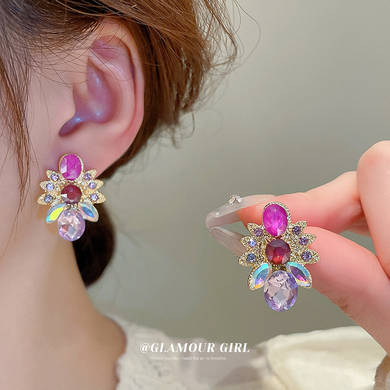Women crystal rhinestone earrings