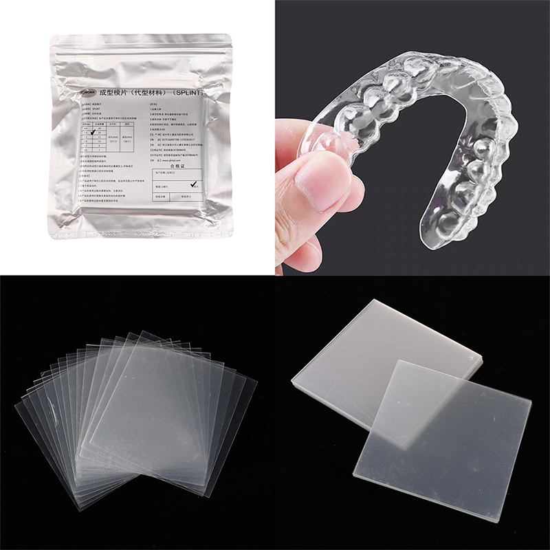 10/15/20Pc Dental Lab Orthodontic Splint Retainer Slice Vacuum Forming Sheet Soft Hard 1.0/1.5/2.0mm Thermoforming Material. 