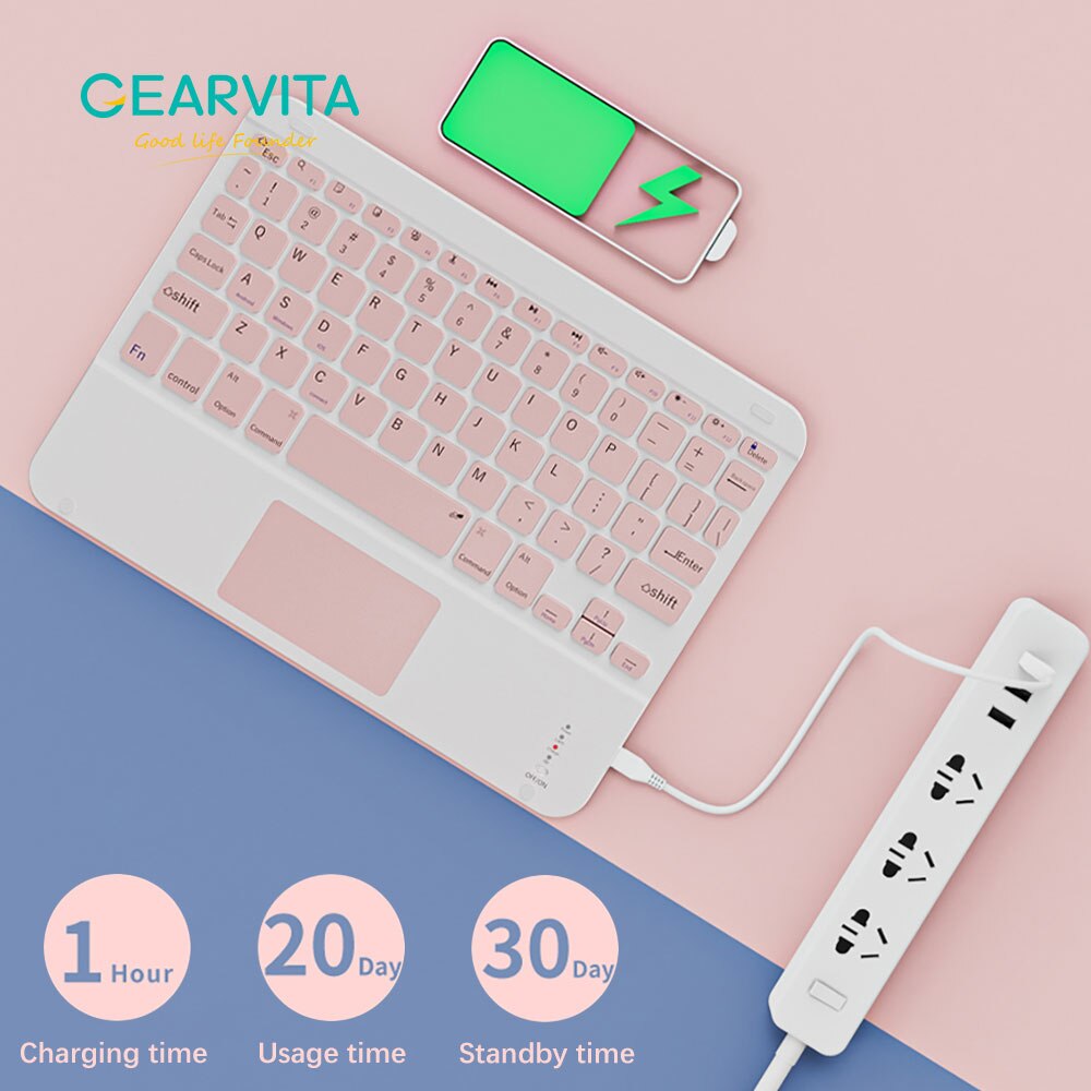 1 Wireless Bluetooth Keyboard With Touchpad N Portugue Spanish Tablet Keyboards For Suitable For Xiaomi Pad For Ipad Windows