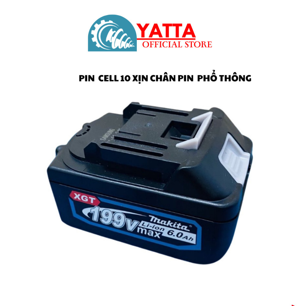 Pin Makita 199v, Pin máy khoan Pin máy bắn bulong chân pin phổ thông Pin 10 cell