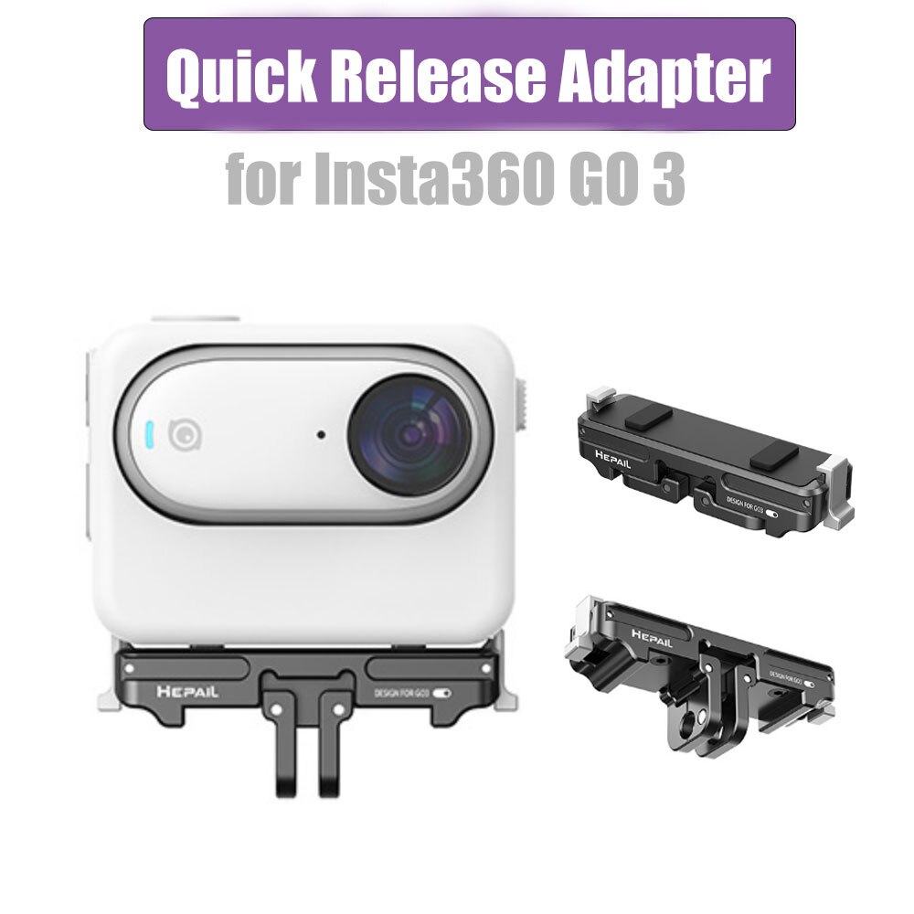 For Insta360 Go 3 Magnetic Quick Release Base Adapter /4 Screw Aluminum Mount Brackets Extension Action Camera Accessories