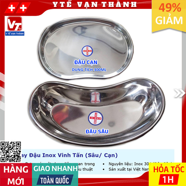 ✅ khay đậu inox vinh tấn | , dùng trong y tế, spa -vt0294 - y tế vạn thành