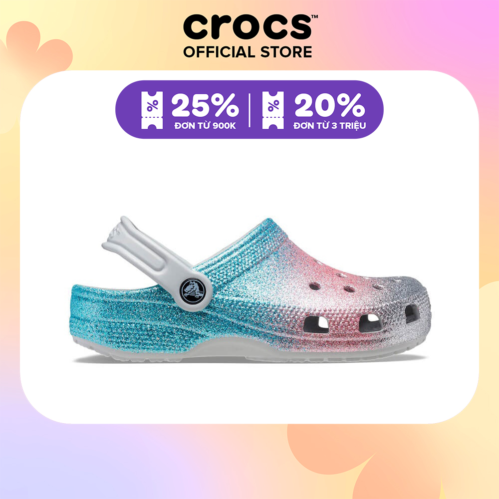 Giày Clog Trẻ em Crocs Toddler Glitter Classic - 206992-0ZT