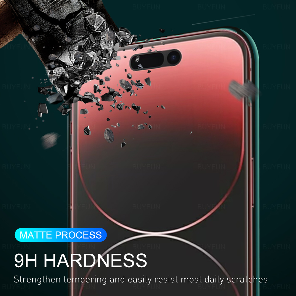 2Pcs Ag Matte Frosted Tempered Glass For Apple iPhone 15 Pro Max Screen Protector iPhone15 Plus iPhone15Pro iPhone 15Pro 15ProMax 2023 Film Cover