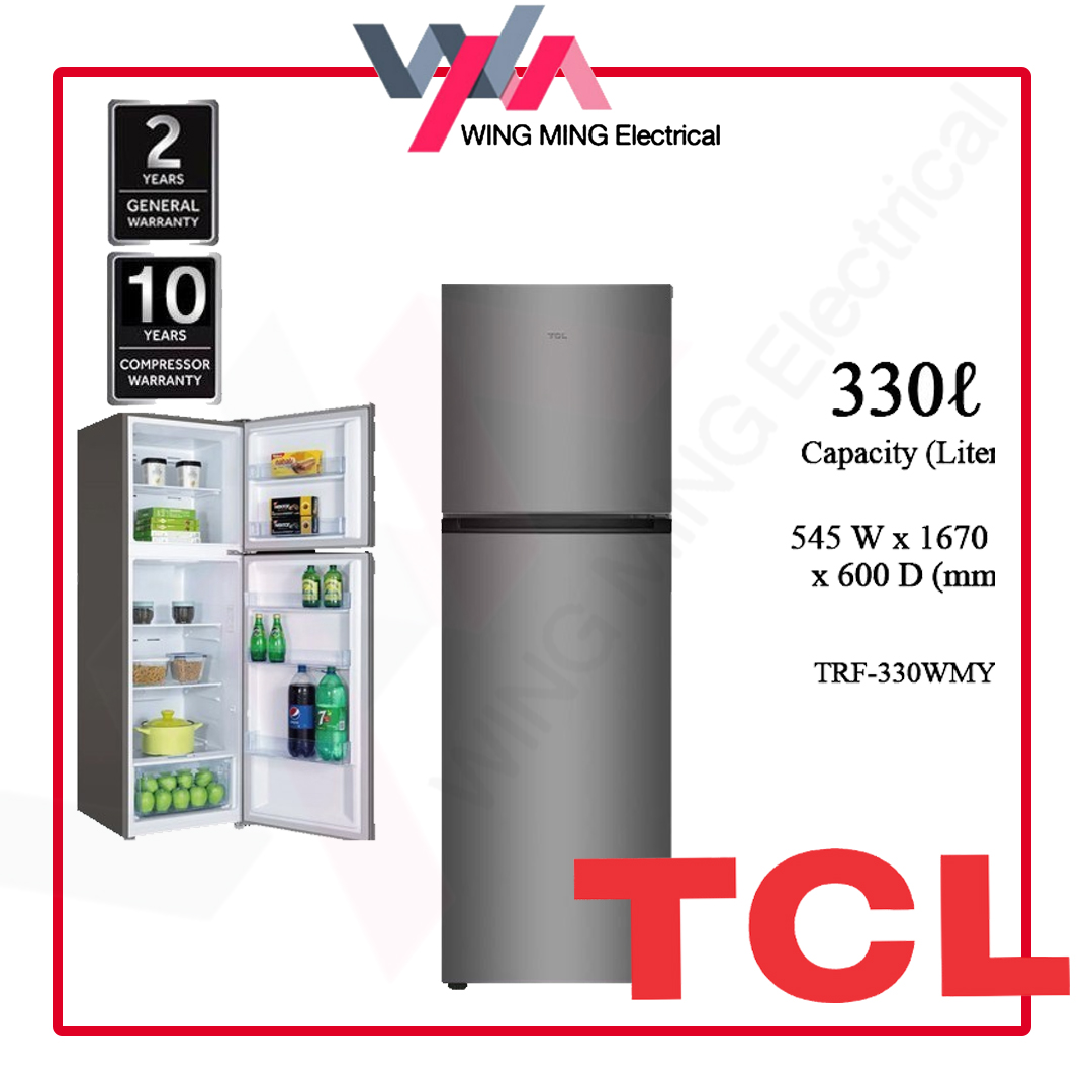 TCL 330L/250L Refrigerator Top Freezer 2 Door/Peti Ais 2 Pintu (TRF