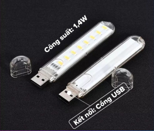 Đèn Led Cổng USB 8 Bóng Siêu Sáng - Màu Trắng