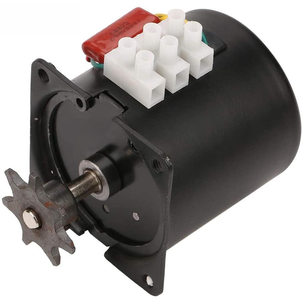 220v 14W Gear Motor 2.5-100RPM Low Noise Gearbox Electric Motor Barbecue High Torque Low Speedsynchronous AC Motor AC Egg Turner Motor Incubator Engine Reversible Geared Motor for Most Incubator   - (Speed: 14W20RPM)