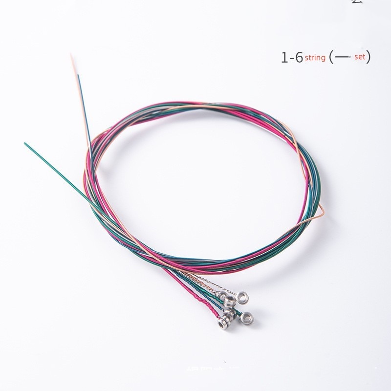 6Pcs/Set Acoustic Guitar Sts Rainbow Colorful Guitar Sts For Acoustic Folk Guitar Classic Multi Color Guitar Parts