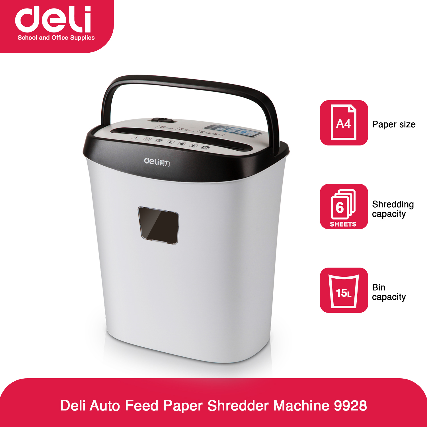 Deli 9928 Auto Feed Paper Shredder Machine Lazada PH