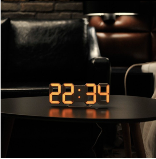 (SG SELLER) Colour LED Digital USB Minimalist Alarm Table Wall Clock USB Powered / Temperature