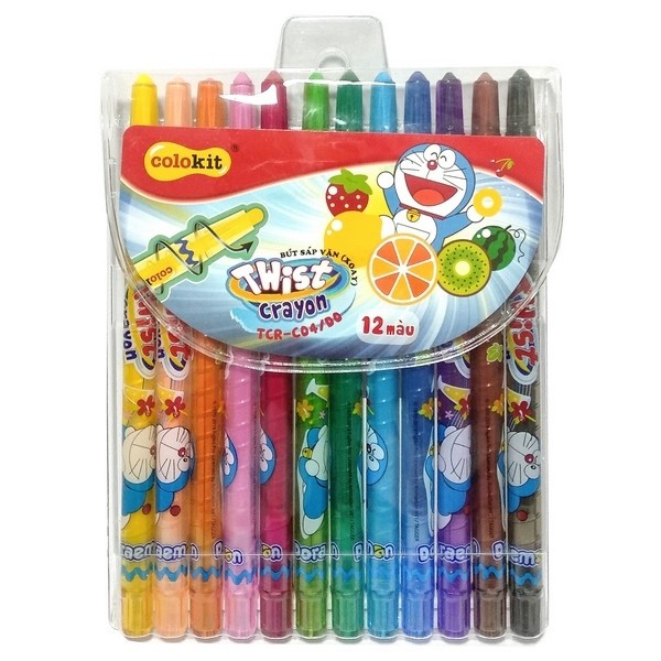 Bút sáp vặn Colokit TCR-C04/DO/ 12 màu