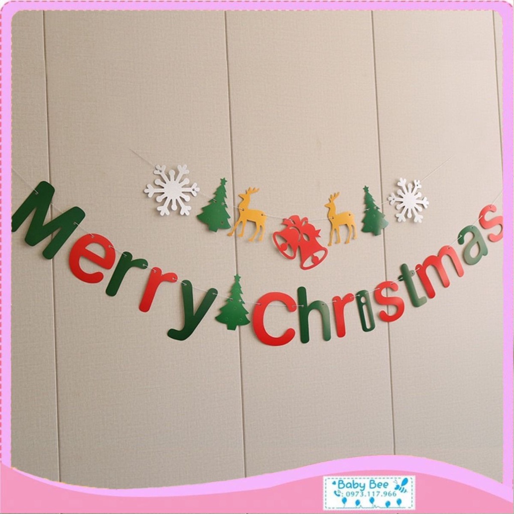Dây chữ MERRY CHRISTMAS (giáng sinh)