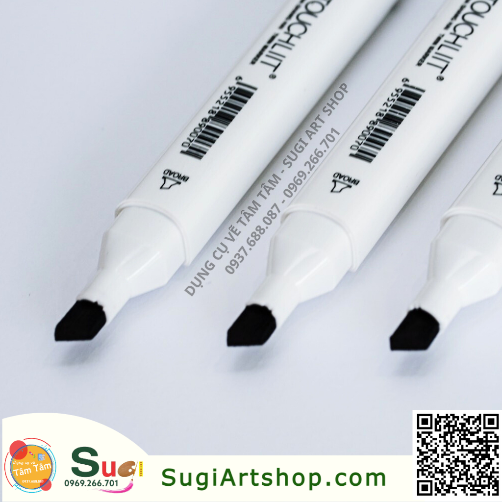 Bút Marker TOUCHLIIT hai đầu cây lẻ - Bút marker đen
