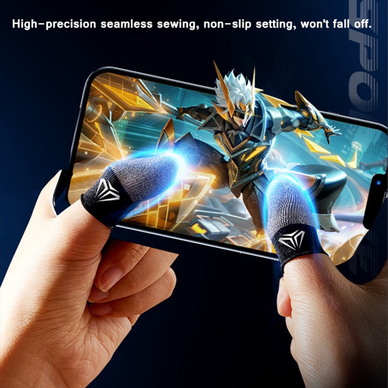 【Must-Have Accessories】 2 Pcs Game Fingertip Gloves Sweatproof Anti-slip Screen Finger Sleeve Breathable Gaming Fingertip Cover For Gamer.