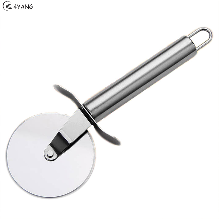 Stainless Steel Pizza Wheels Cutter Round Pizza divider & Knife Pastry Pasta Dough Kitchen Tools Baking Cutting Tools