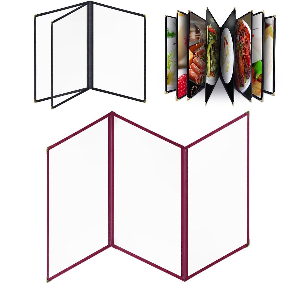 Menu Corners Widely Use Foldable PVC Transparent Menu Cover A4 Metal Corners A4 Menu ...