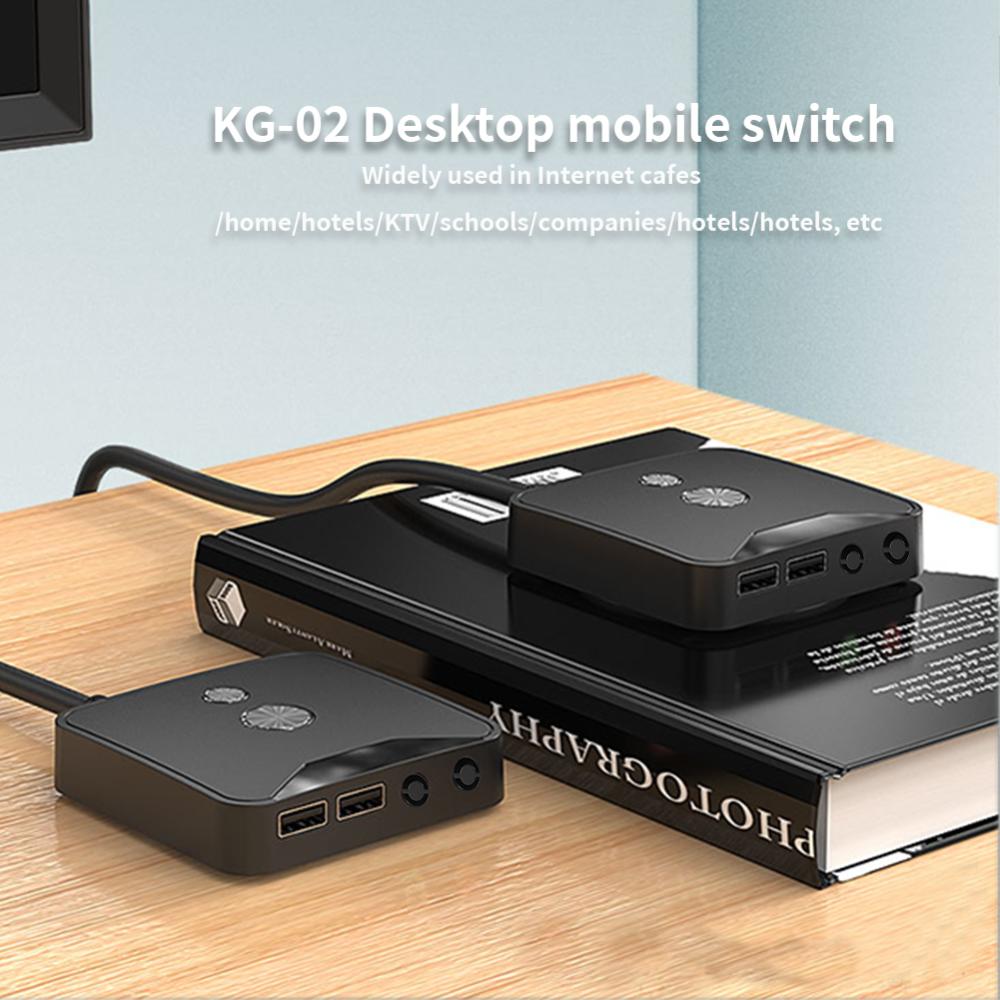 TEUCER Desktop Computer Power Switch Anti-theft Power On Off Switch With Extension Cord USB2.0 HUB High-speed Transmission for School Company