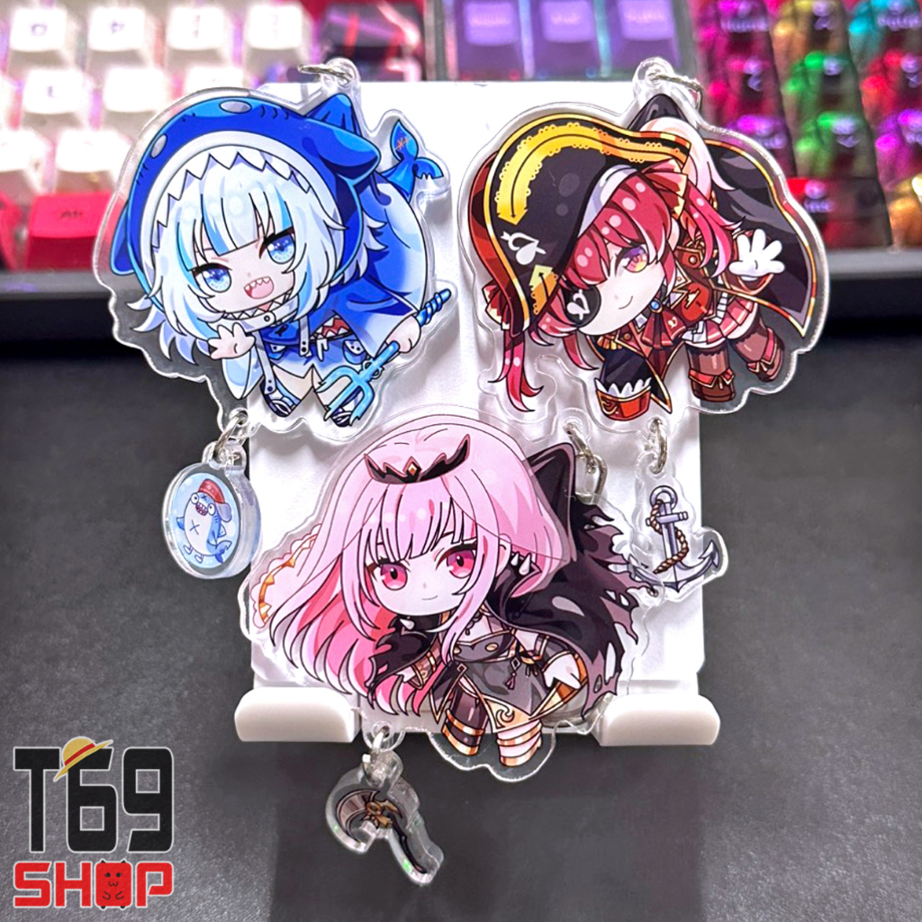 Móc khóa mica Hololive VTuber (Loại cao cấp - Hình in ép giữa 2 mặt mica)