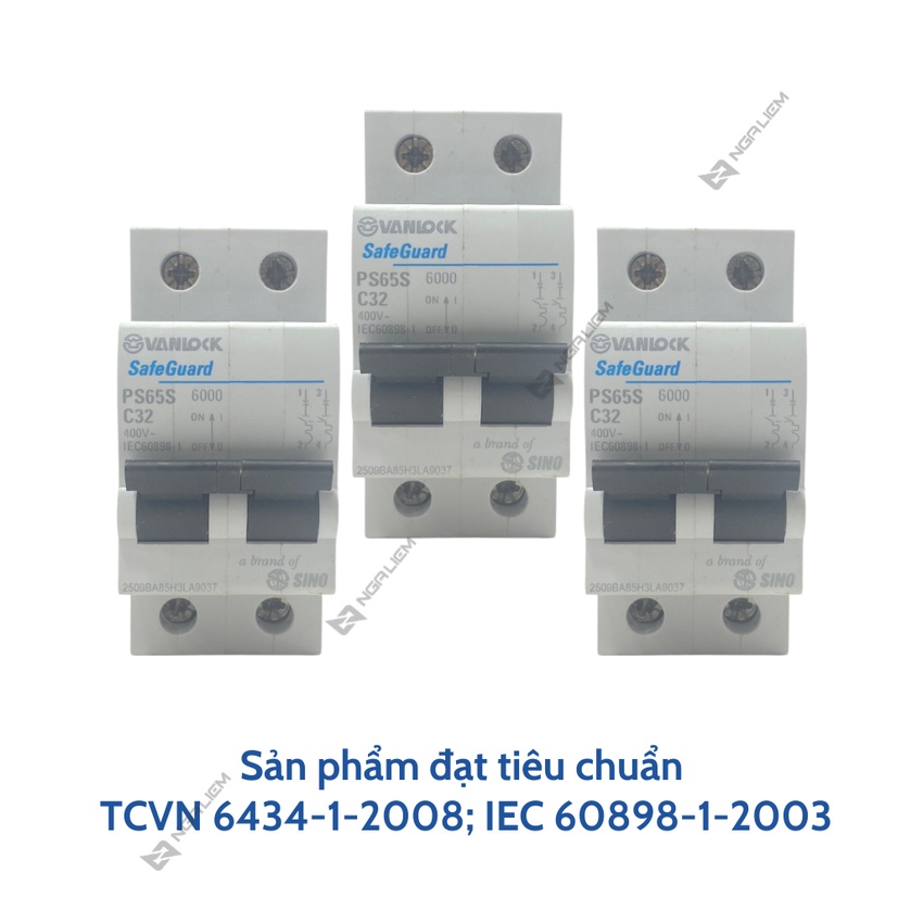 CB 2 Tép SINO (10A, 16A, 20A, 25A, 32A, 40A, 63A) PS45N - 2 Cực