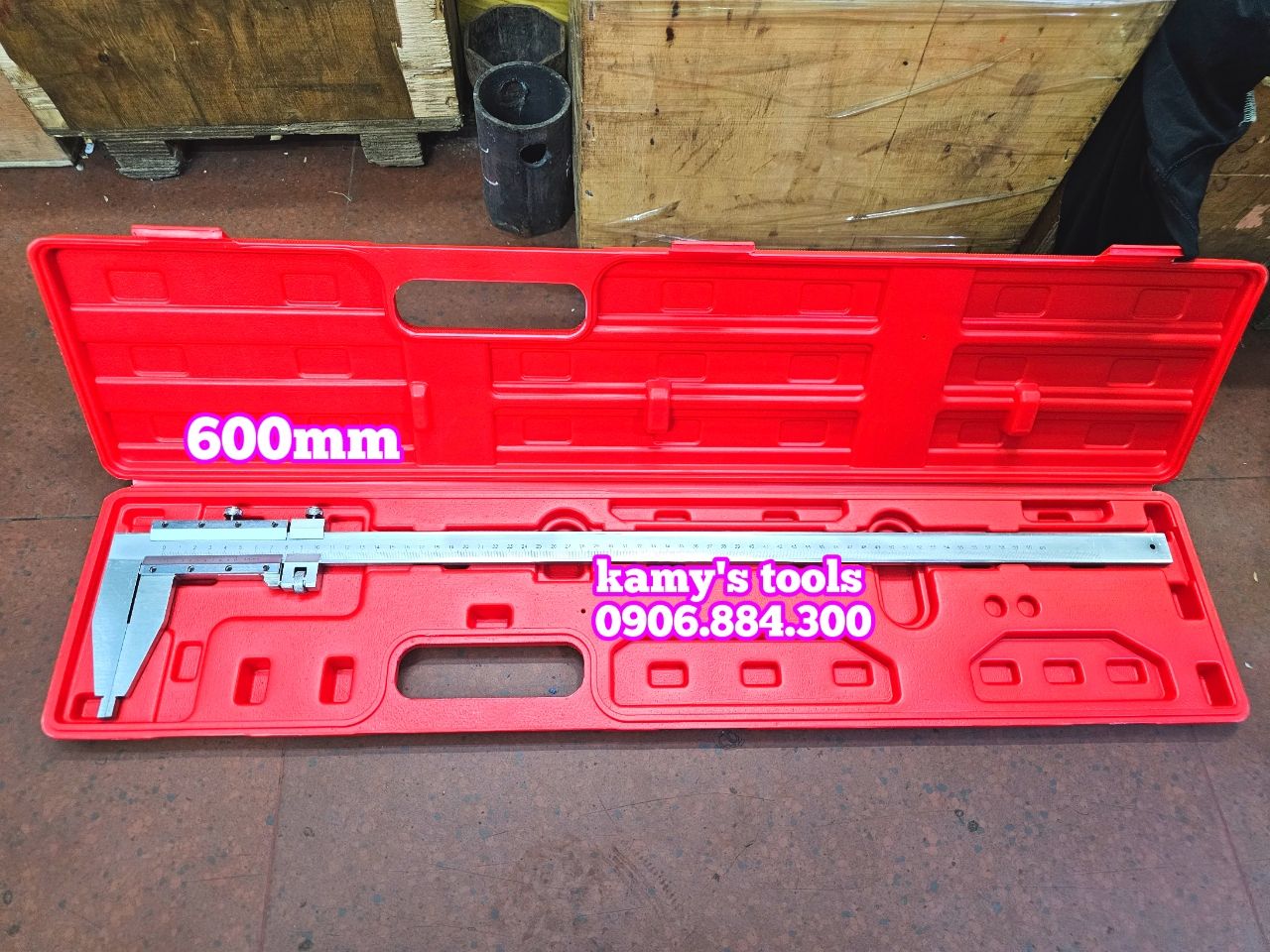 Thước kẹp cơ khí 600mm 0.02mm mỏ cặp dài, thước cặp