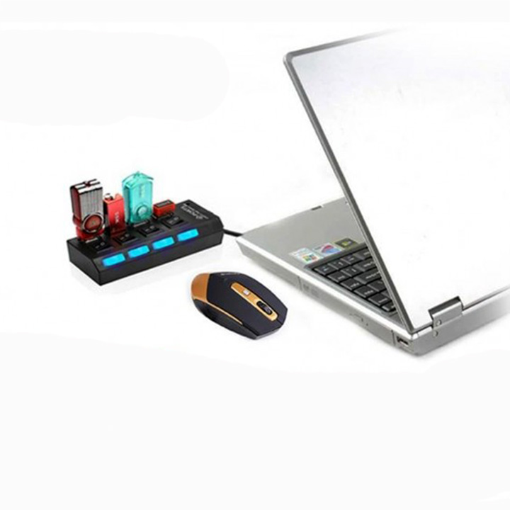 Hub chia cổng USB thành 4 cổng có công tắc