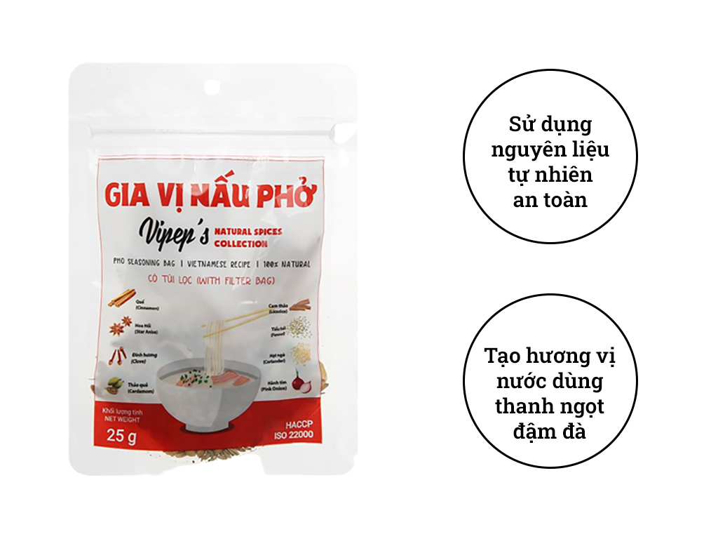 Gia vị nấu phở Vipep gói 25g