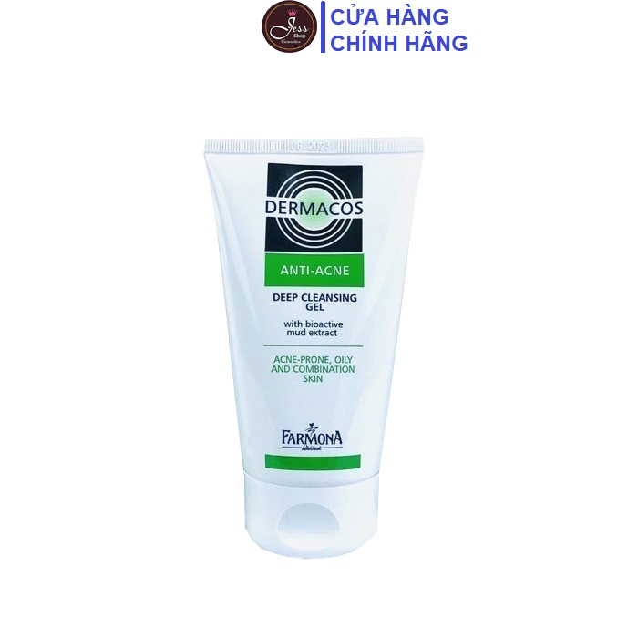 Sữa Rửa Mặt Ngừa Mụn Dermacos Anti Acne Deep Cleansing Gel 150ml