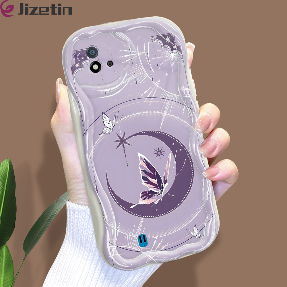 Jizetin%20for%20Realme%20C11%202021%20C20%20C20A%20Back%20Cover%20Magic%20Butterfly%20Cream%20Wavy%20Edge%20Soft%20Silicone%20Phone%20Case%20-%20Image%202