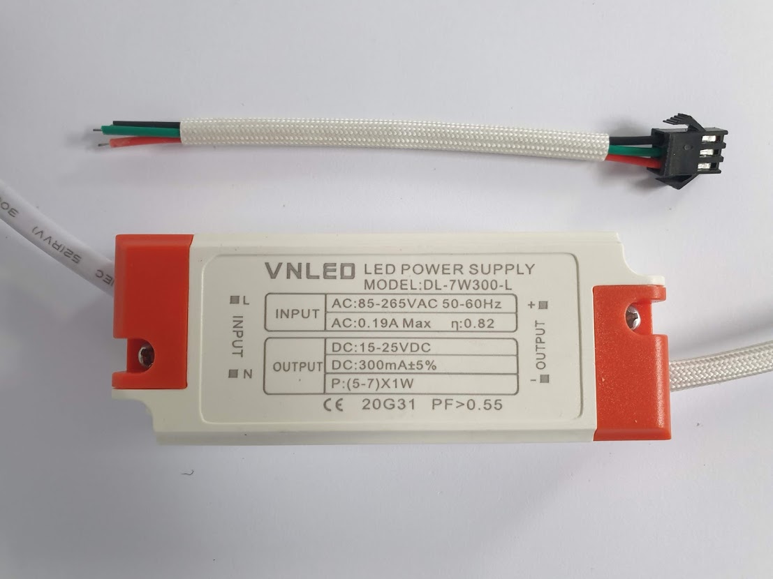 Nguồn đèn led âm trần 8W đến 12W 3 màu, thay thế cho đèn downlight 3 chế độ màu, hàng chính hãng VNLED