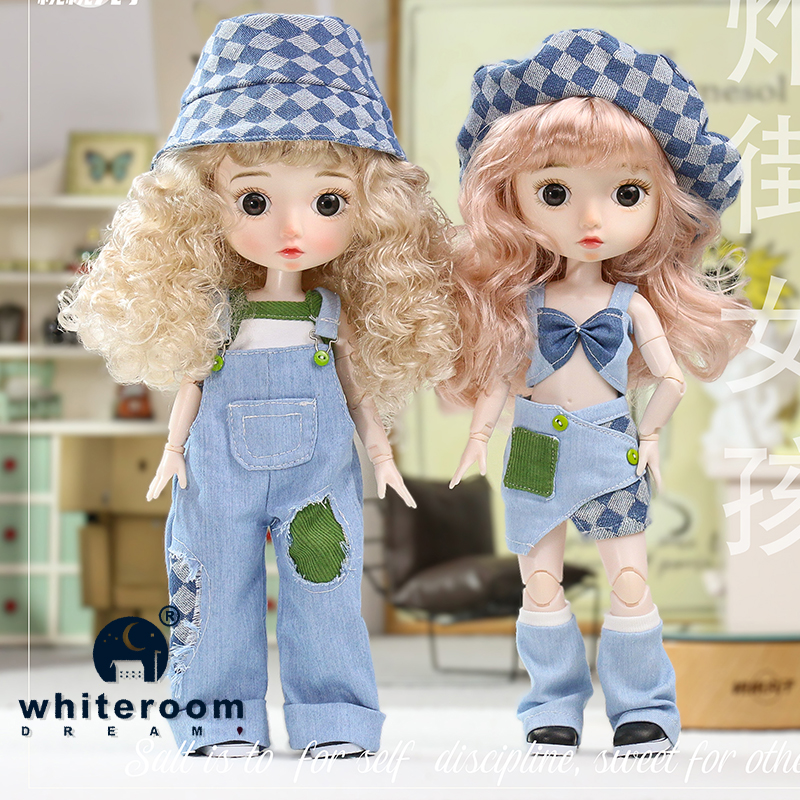 Bjd%20Dolls%2033cm%20Clothes%20Full%20Set%201/6%20Kawaii%20Baby%20Reborn%20Dolls%20Toys%20For%20Girls%2023%20Ball%20Jointed%20Barbie%20Doll%20Dress%20Up%20DIY%20Kids%20Toys%20-%20Image%202