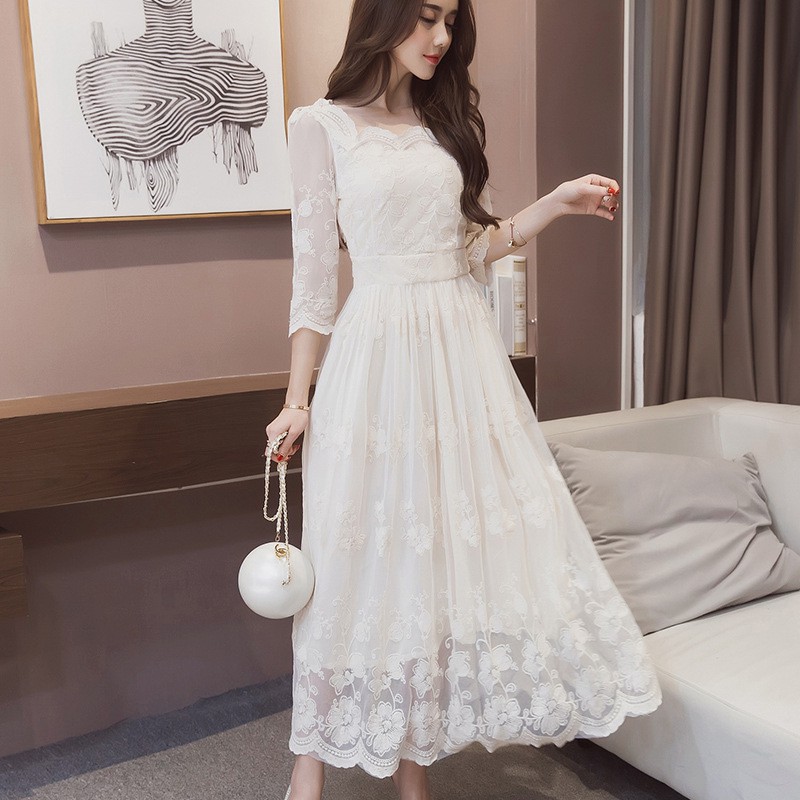 lace dress korean