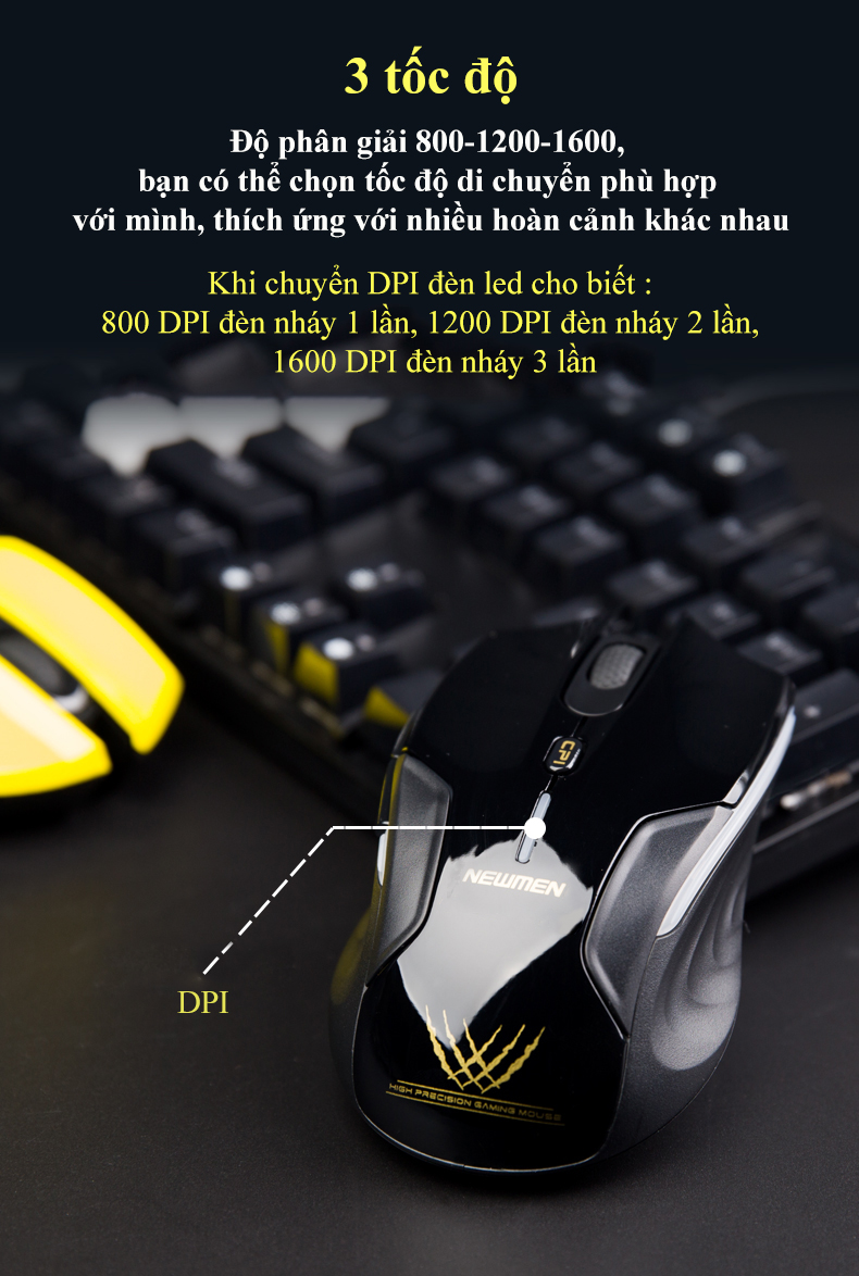 Chuột Gaming không dây Newmen E500 Plus