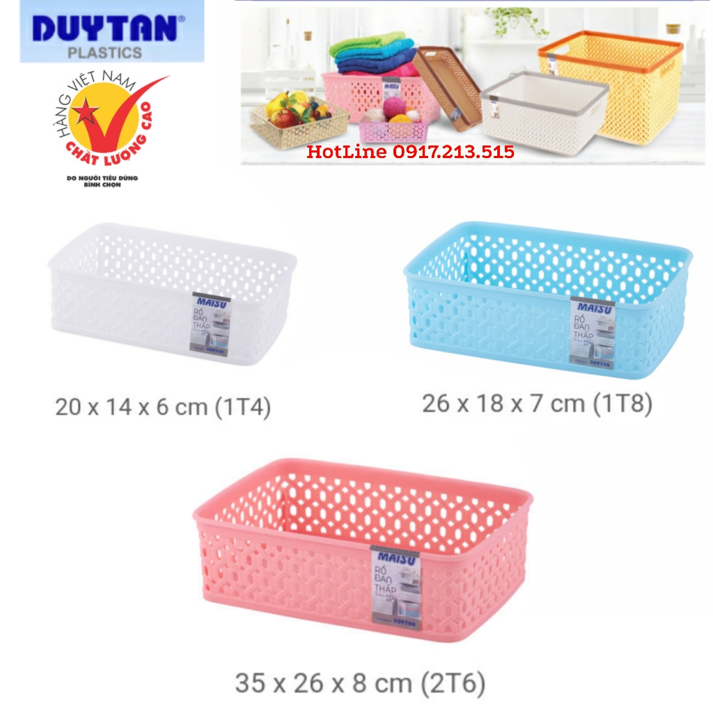 Rổ nhựa đan thấp duy tân - _ giao màu ngẫu nhiên.