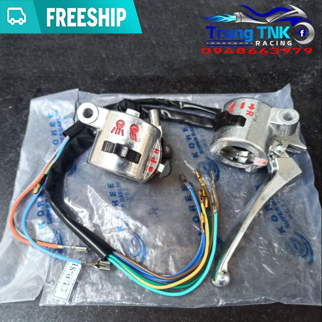 Cùm công tắc cub 81 - 82 có đề và không đề kèm tay phanh