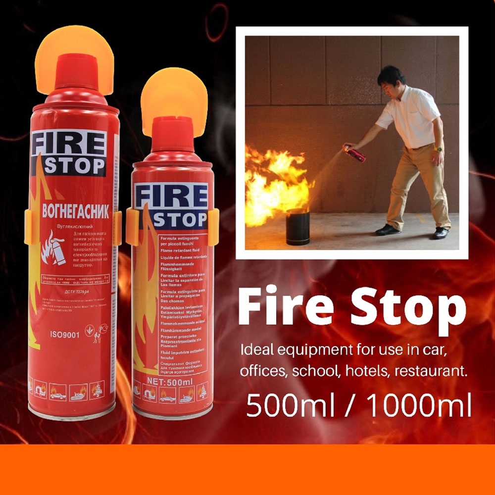 Fire Stop Foam Fire Fighting Aerosol Spray 500ml Latest Stock Extinguisher. 