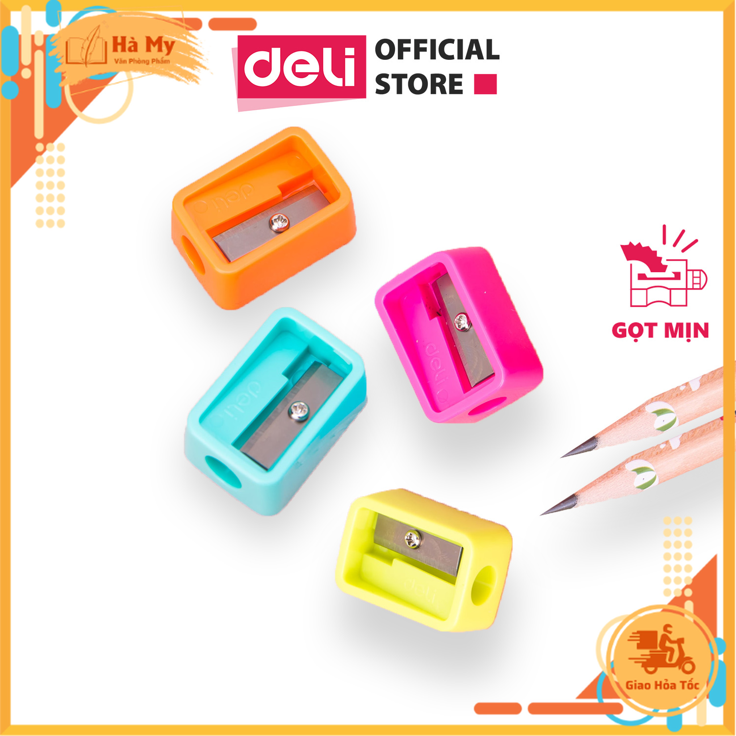 Combo 5 Cái Gọt bút chì học sinh mini Deli - nhiều màu - E0594