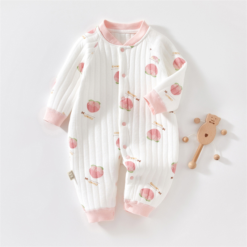 JOYNCLEON Baby warm jumpsuit, baby cotton jumpsuit, newborn thick air cotton pajamas