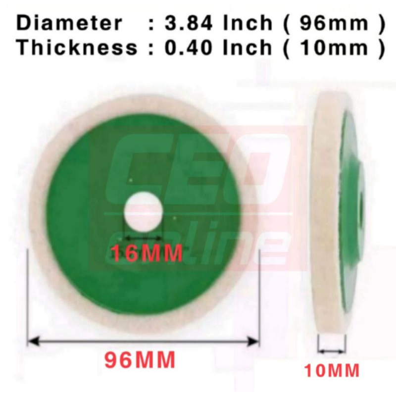 CEO 🇲🇾 Wool Polishing Sponge Polishing Wool 4" 100mm Polish Pads Disc