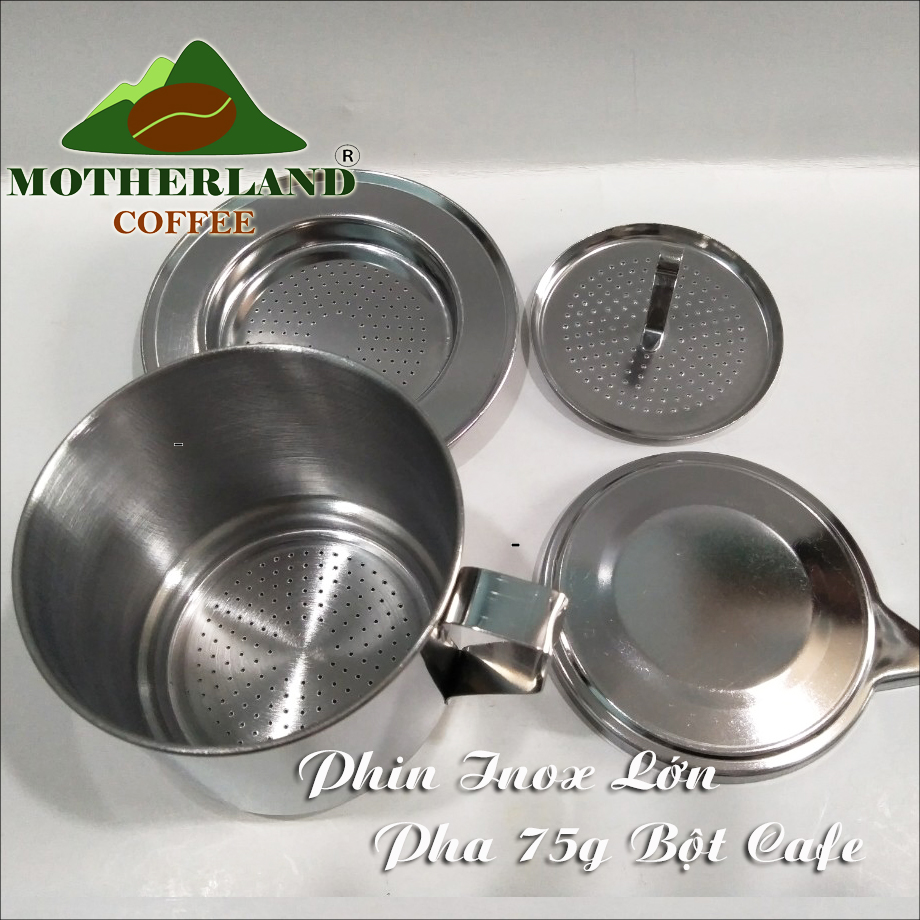 Phin Pha Cà Phê Inox Cỡ Lớn 3 Người Uống Chứa 75g Bột Cafe (Phin 9)