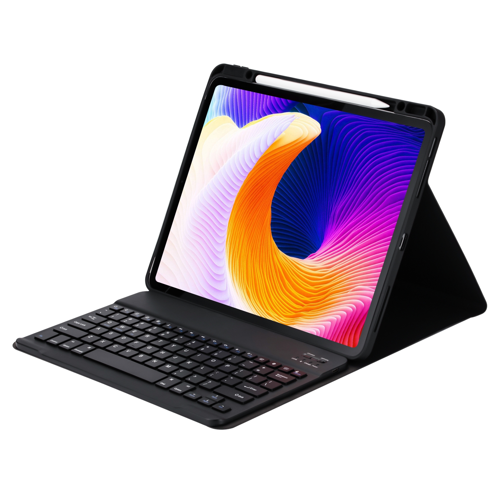 HK132 Detachable Plastic Bluetooth Keyboard Case with Holder & Pen Slot For iPad Pro 12.9 inch 2021 / 2020 / 2018.