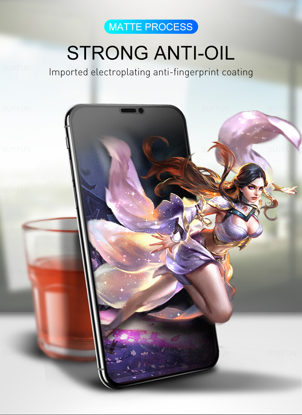 2Pcs Ag Matte Frosted Tempered Glass For Apple iPhone 15 Pro Max Screen Protector iPhone15 Plus iPhone15Pro iPhone 15Pro 15ProMax 2023 Film Cover
