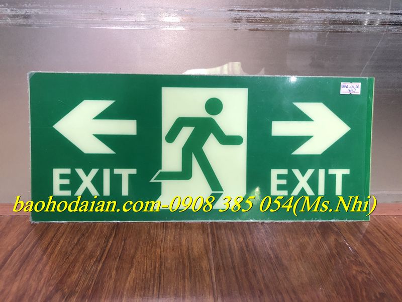 BIỂN THOÁT HIỂM EXIT DẠ QUANG KÍCH THƯỚC (35 X 15cm)- Hình thật
