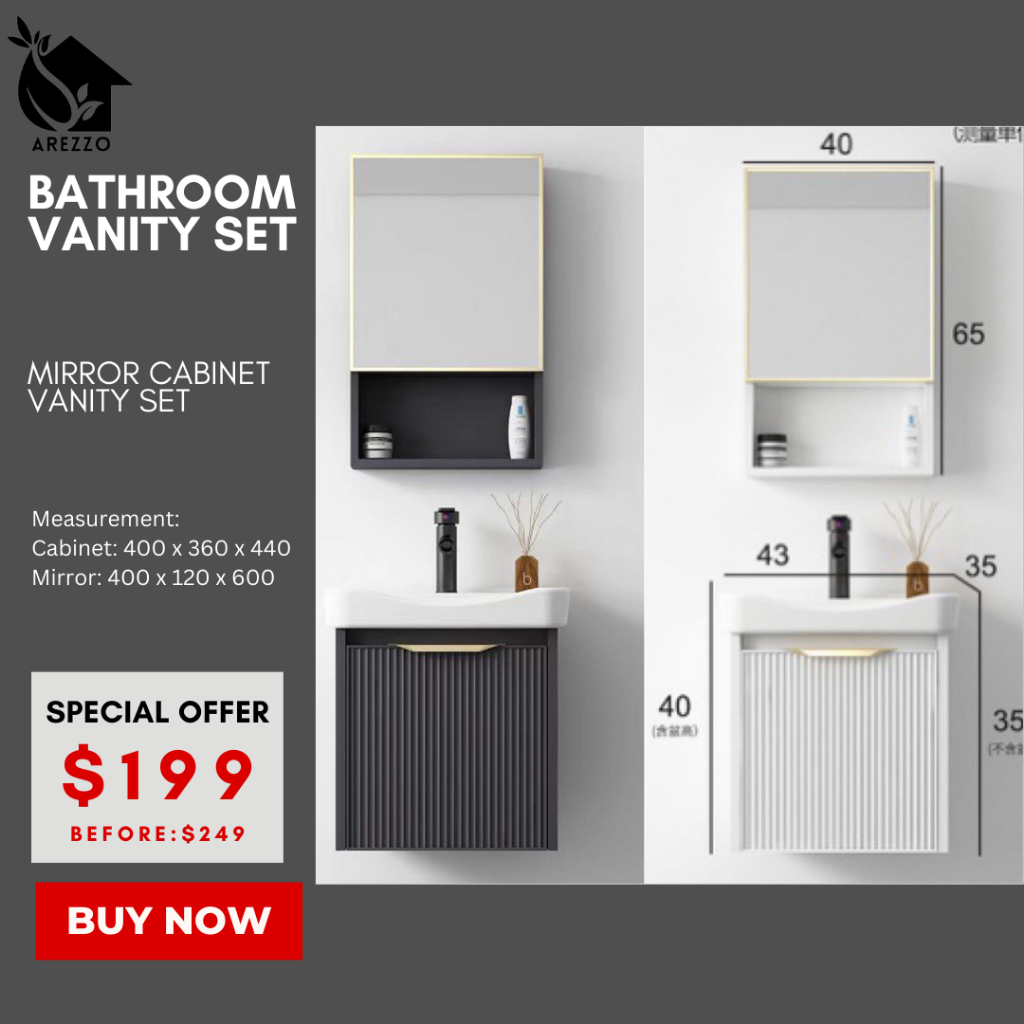 SG Stocks 40CM. Bathroom Basin Vanity Set / Bathroom