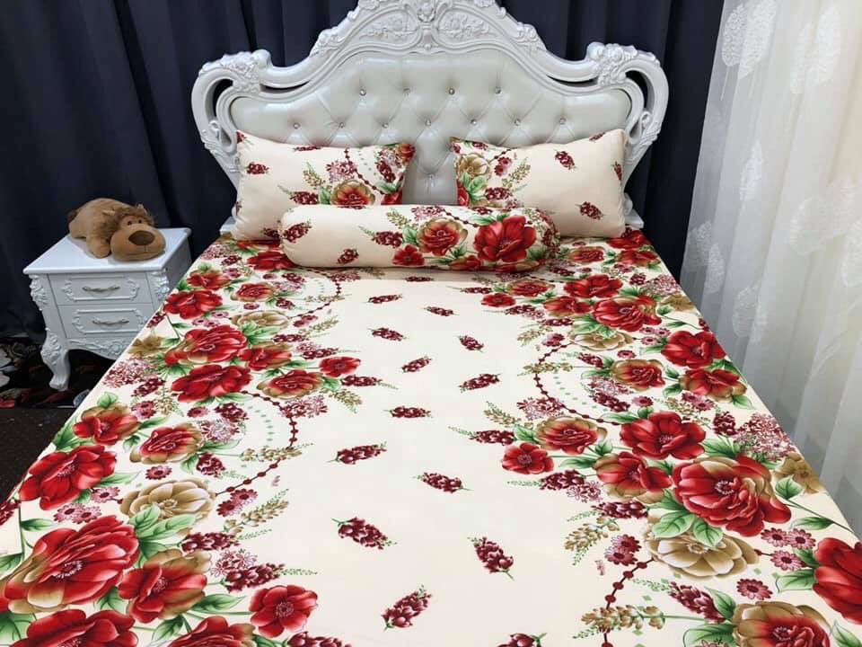 [HCM]Bộ Drap Bộ Drap Thun Hàn Quốc mát lạnh { 4 món }BST hè thu