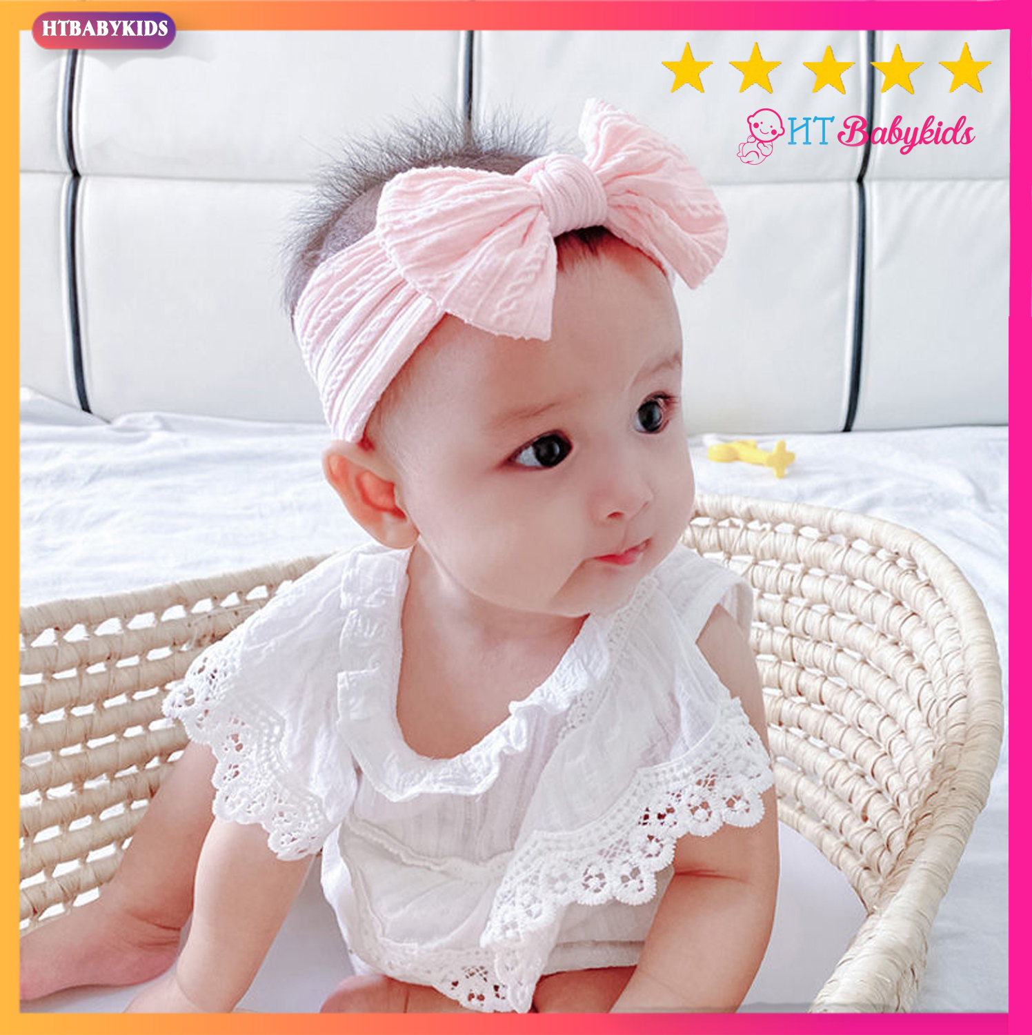 [ MẪU MỚI ] Băng Đô Nơ Len Đáng Yêu Cho Bé