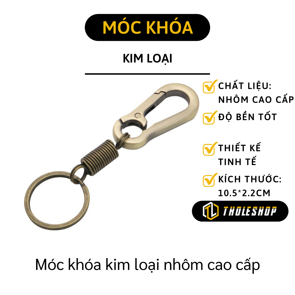 Móc khóa kim loại - Móc khóa Carabiner chịu lực cao, đa năng - Móc khóa đi phượt, đồ bền tốt