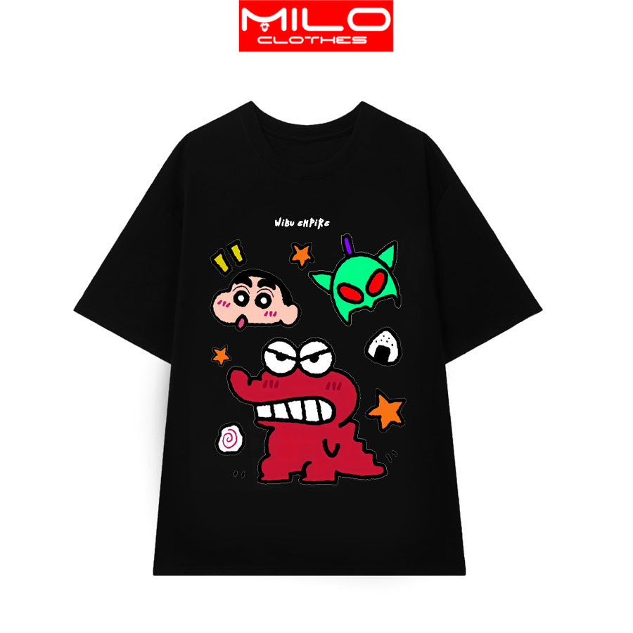 Áo thun form rộng cu shin artwork | cậu bé bút chì - áo phông unisex