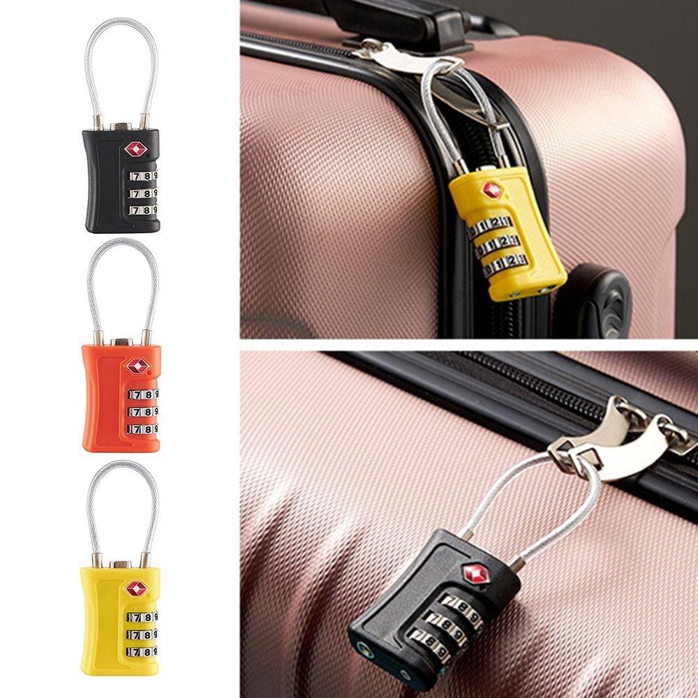 Travel Padlock With Password Luggage Code Lock Contrast Color Design Padlock TSA Customs Code Lock Password Changeable Lock